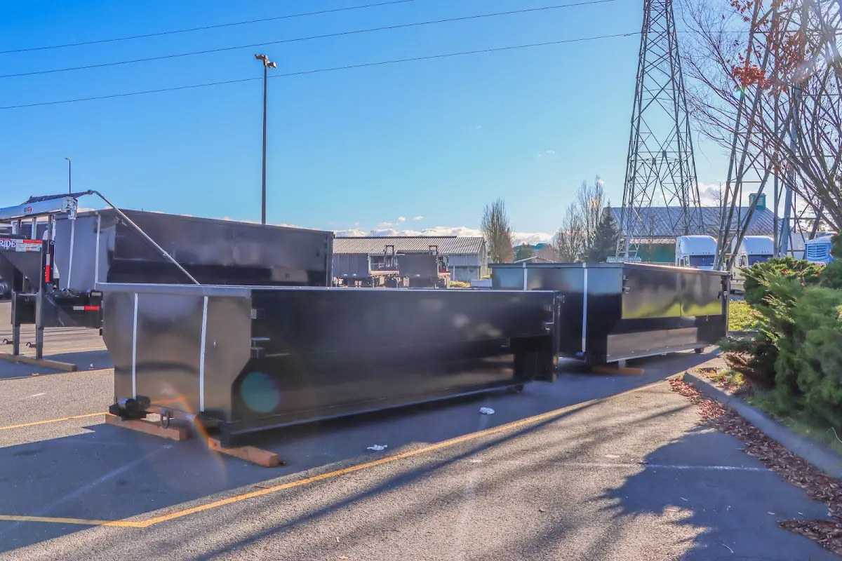 Roll-off dumpster ready for waste disposal at job site for 40 Yard Dumpster Rental in Brook Highland